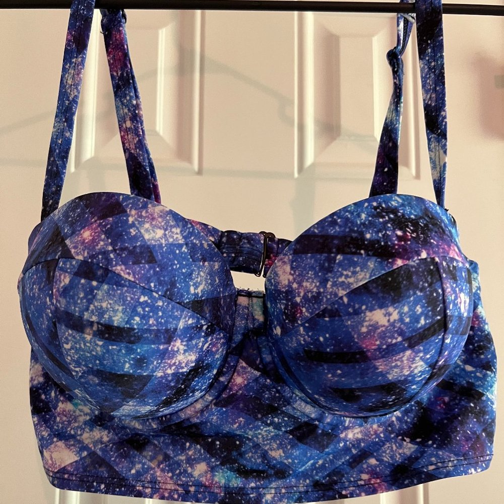 Torrid Galaxy Print Swim Top | Push Up Bikini Top